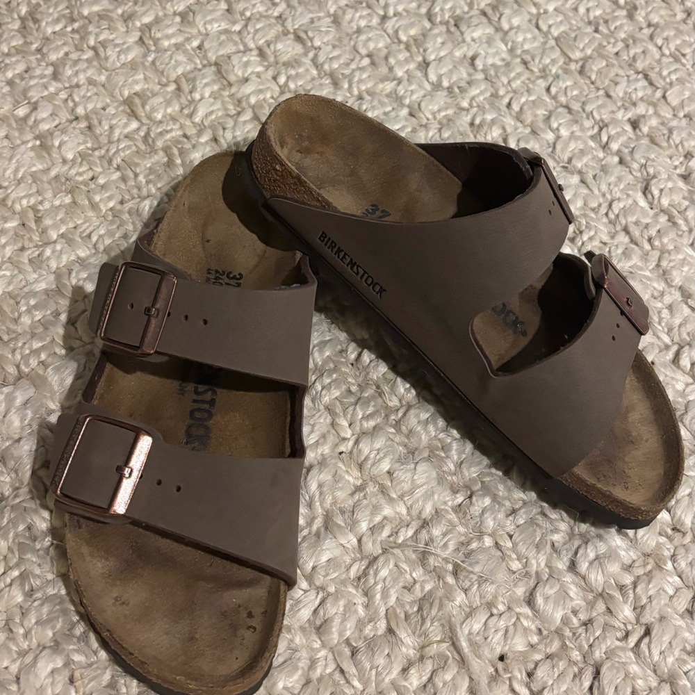 Birkenstock Taupe Double-Strap Sandals